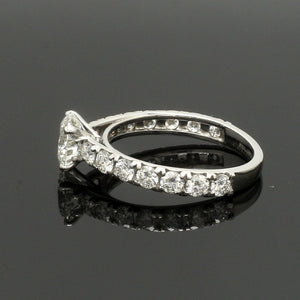 Jewelove™ Rings VS J / Women's Band only 1-Carat Solitaire Diamond Shank Platinum Ring JL PT 1350-B