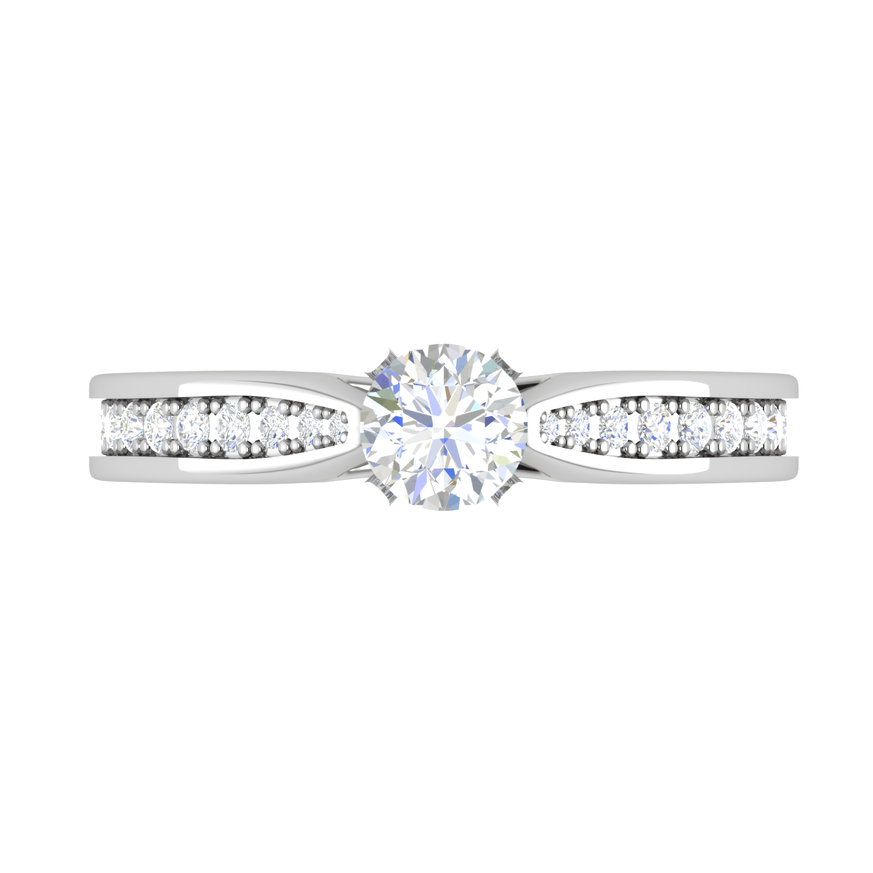 Jewelove™ Rings VS J / Women's Band only 1-Carat Solitaire Diamond Shank Platinum Ring JL PT RP RD 143-C