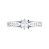 Jewelove™ Rings VS J / Women's Band only 1-Carat Solitaire Diamond Split Shank Platinum Ring JL PT RP RD 118-C