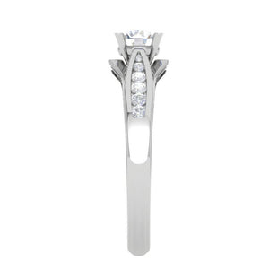 Jewelove™ Rings VS J / Women's Band only 1-Carat Solitaire Diamond Split Shank Platinum Ring JL PT RP RD 118-C