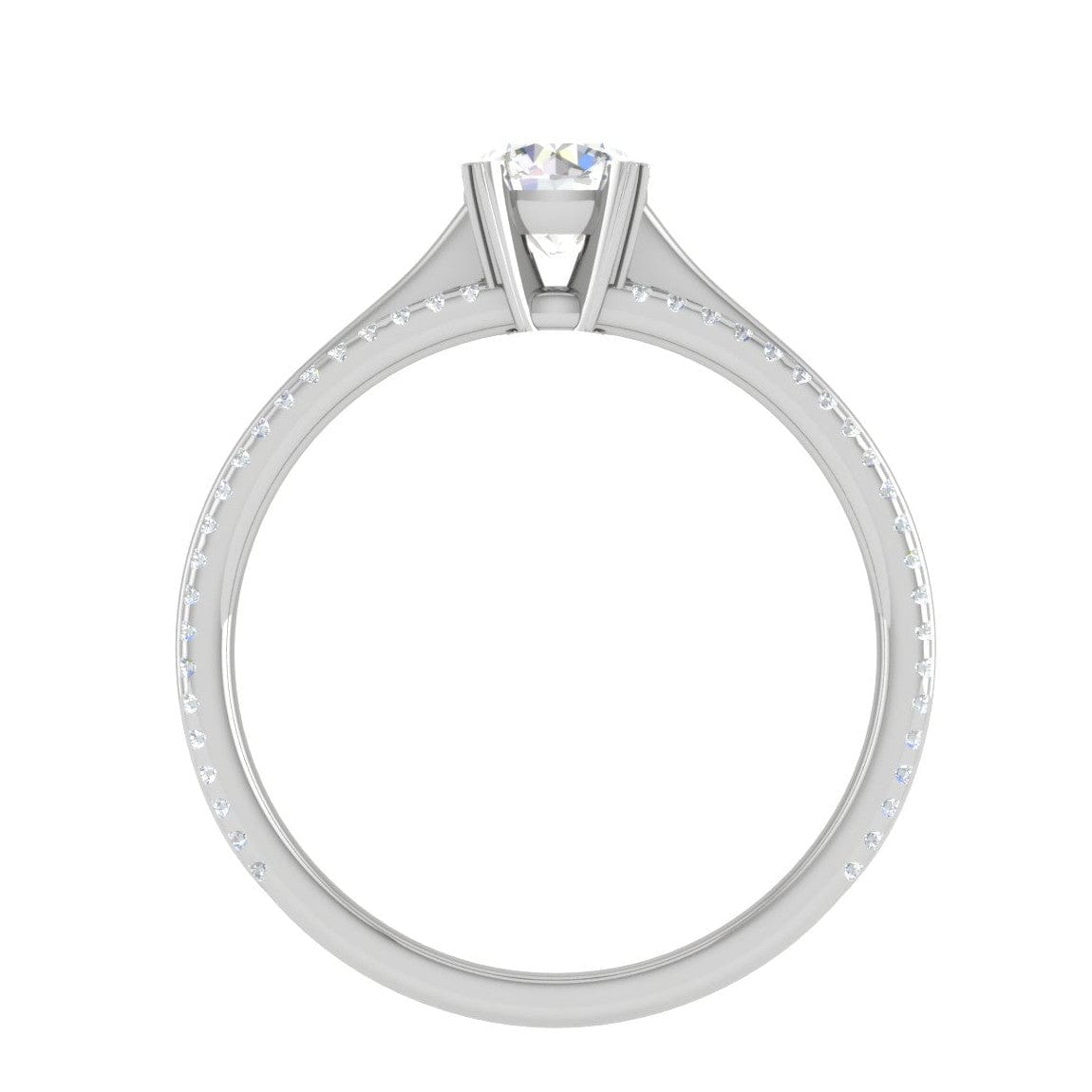 Jewelove™ Rings VS J / Women's Band only 1-Carat Solitaire Diamond Split Shank Platinum Ring JL PT RP RD 142-C