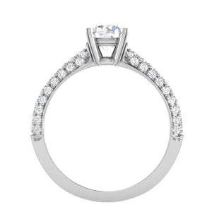 Jewelove™ Rings VS J / Women's Band only 1-Carat Solitaire Diamond Split Shank Platinum Ring JL PT RP RD 161-C