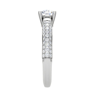 Jewelove™ Rings VS J / Women's Band only 1-Carat Solitaire Diamond Split Shank Platinum Ring JL PT RP RD 161-C