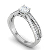 Jewelove™ Rings VS J / Women's Band only 1-Carat Solitaire Diamond Split Shank Platinum Ring JL PT RP RD 165-C