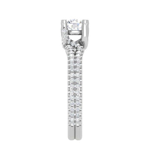 Jewelove™ Rings VS J / Women's Band only 1-Carat Solitaire Diamond Split Shank Platinum Ring JL PT RP RD 182-C