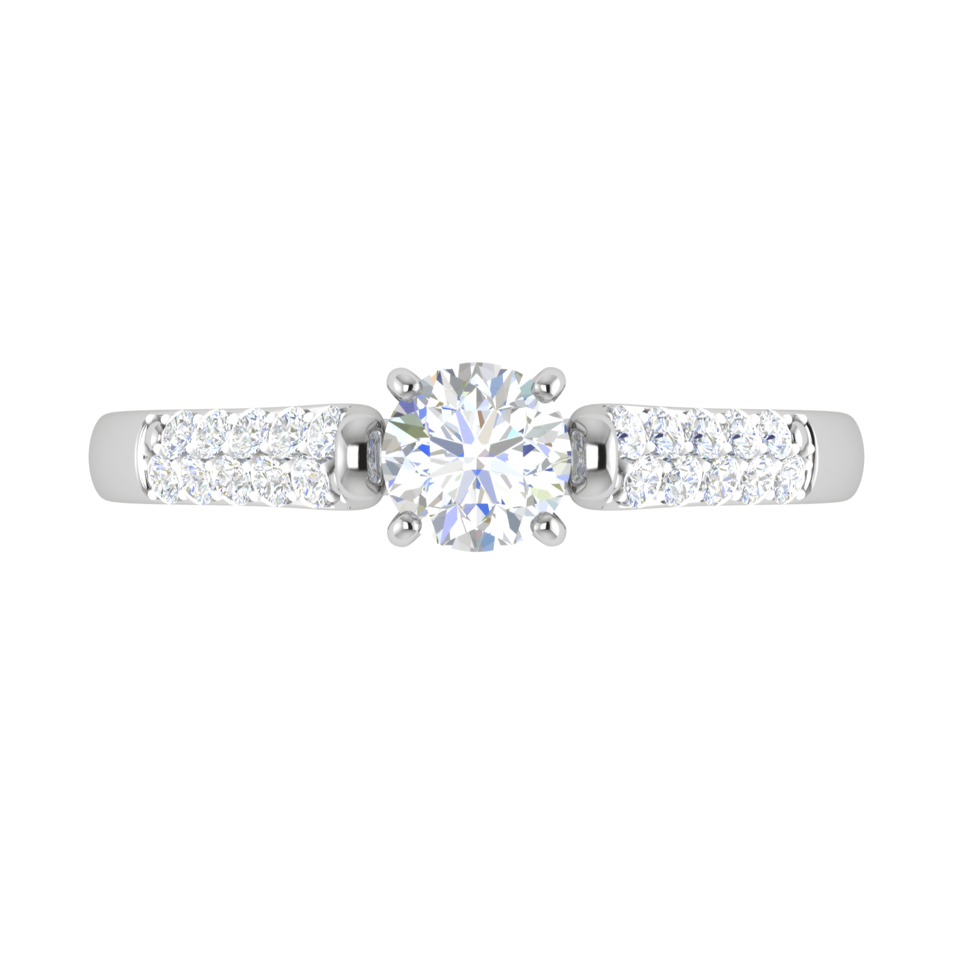 Jewelove™ Rings J VS / Women's Band only 1-Carat Solitaire Diamond Split Shank Platinum Ring JL PT WB5582E-C