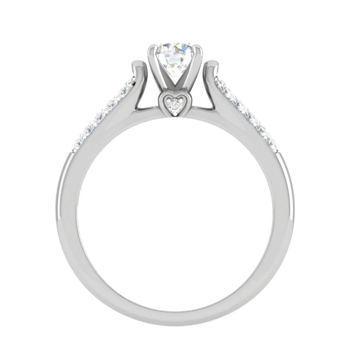 Jewelove™ Rings J VS / Women's Band only 1-Carat Solitaire Diamond Split Shank Platinum Ring JL PT WB5582E-C