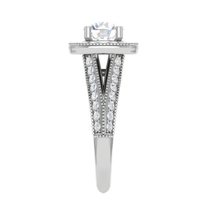 Jewelove™ Rings J VS / Women's Band only 1-Carat Solitaire Halo Platinum Split Shank Engagement Ring JL PT WB5982E-C