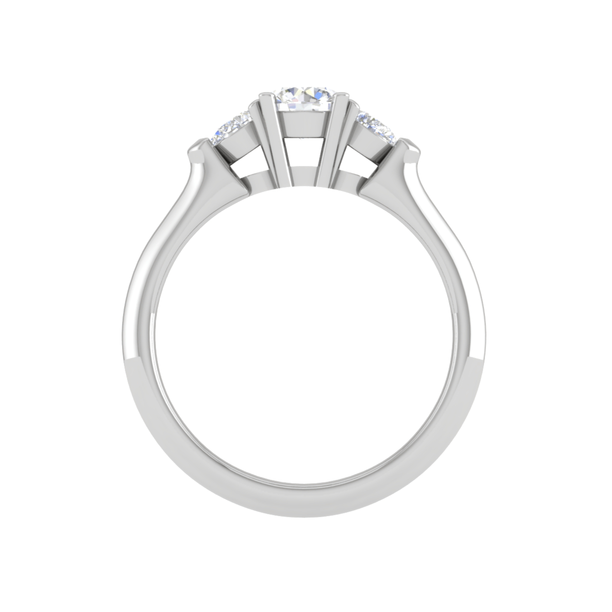 Jewelove™ Rings J VS / Women's Band only 1-Carat Solitaire Pear Cut Diamonds Accents Platinum Ring JL PT R3 RD 157-C