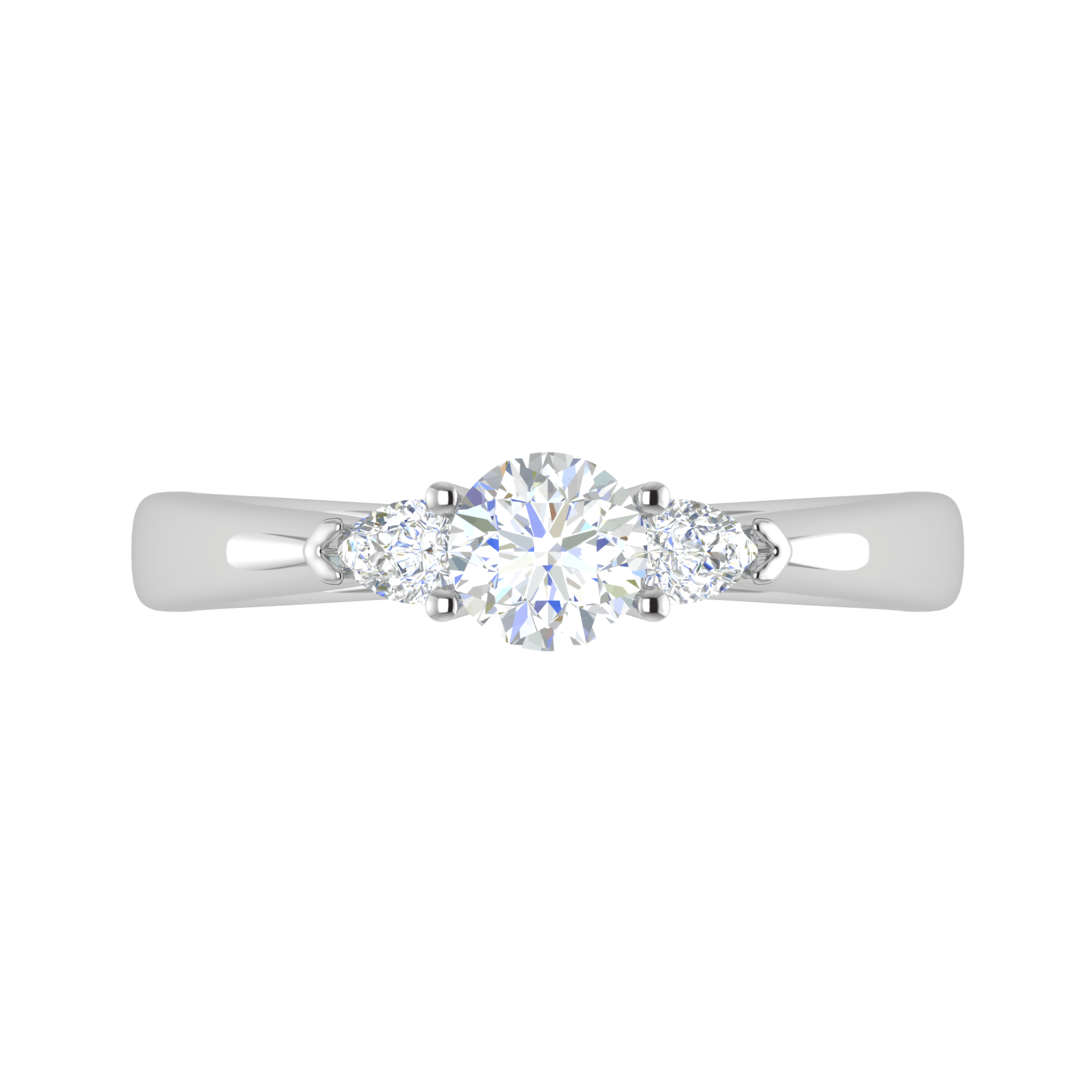 Jewelove™ Rings J VS / Women's Band only 1-Carat Solitaire Pear Cut Diamonds Accents Platinum Ring JL PT R3 RD 170-C