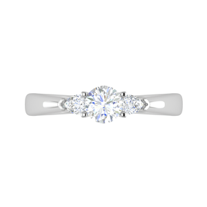 Jewelove™ Rings J VS / Women's Band only 1-Carat Solitaire Pear Cut Diamonds Accents Platinum Ring JL PT R3 RD 170-C