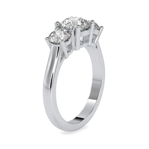 Jewelove™ Rings Women's Band only / VS J 1-Carat Solitaire Platinum Diamond Accent Engagement Ring JL PT 0058-C