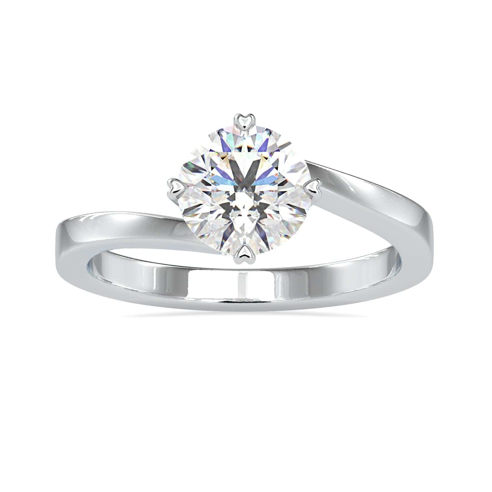 Jewelove™ Rings VS I / Women's Band only 1-Carat Solitaire Platinum Engagement Ring JL PT 0140-C