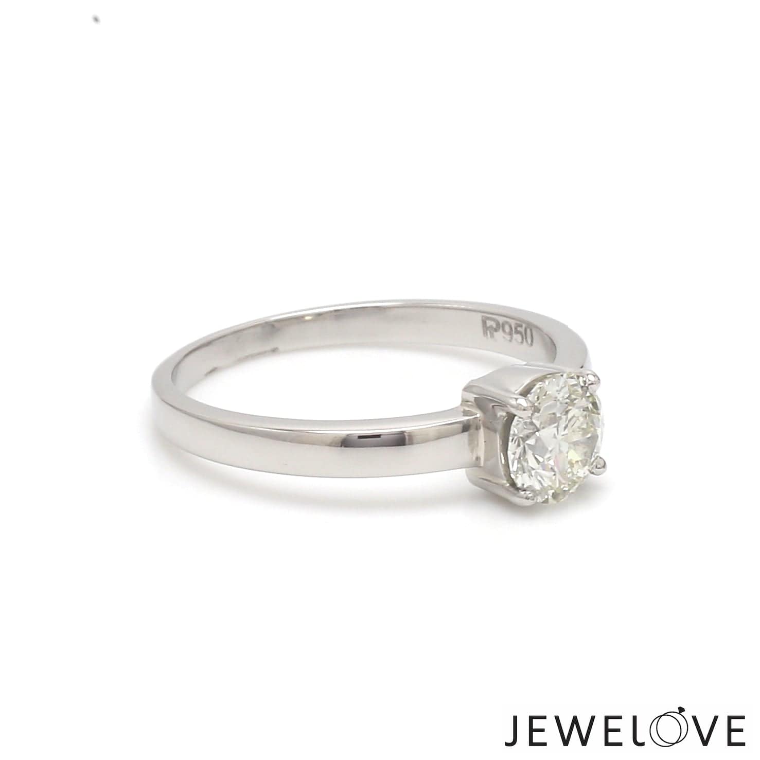 Jewelove™ Rings Women's Band only / VS J 1 Carat Solitaire Platinum Engagement Ring JL PT 1269-C