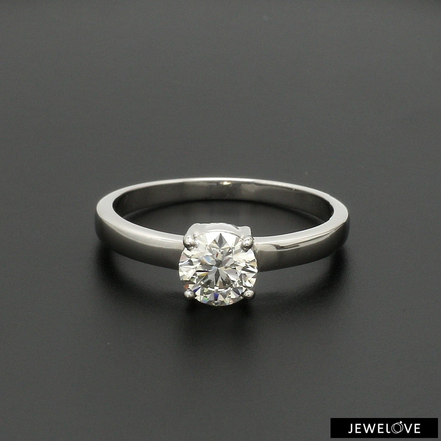 Jewelove™ Rings Women's Band only / VS J 1 Carat Solitaire Platinum Engagement Ring JL PT 1269-C