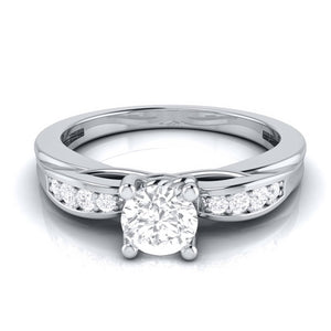 Jewelove™ Rings J VS / Women's Band only 1-Carat Solitaire Platinum Engagement Ring with a Hidden Heart JL PT G 118-C