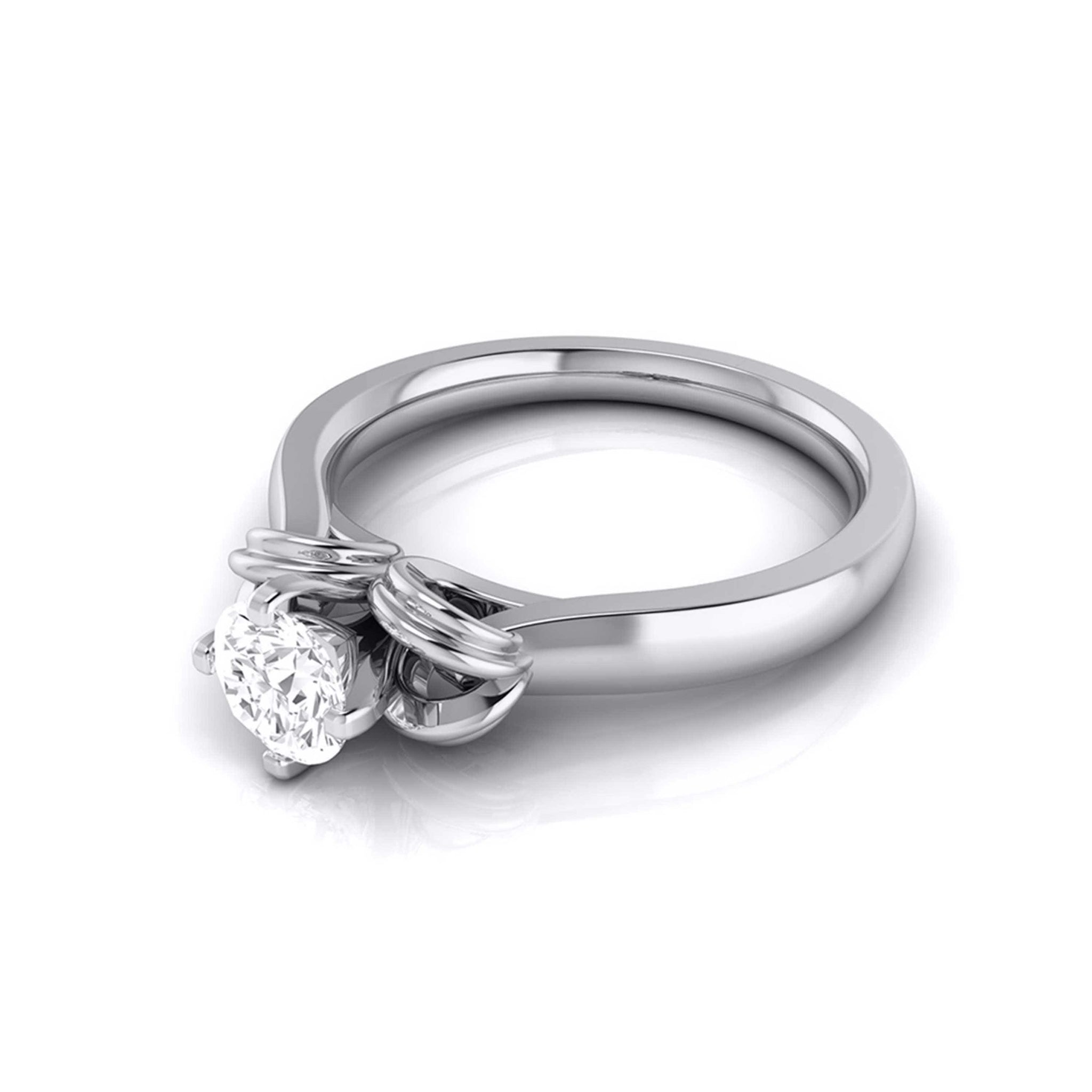 Jewelove™ Rings J VS / Women's Band only 1-Carat Solitaire Platinum Ring for Women JL PT G 114-C