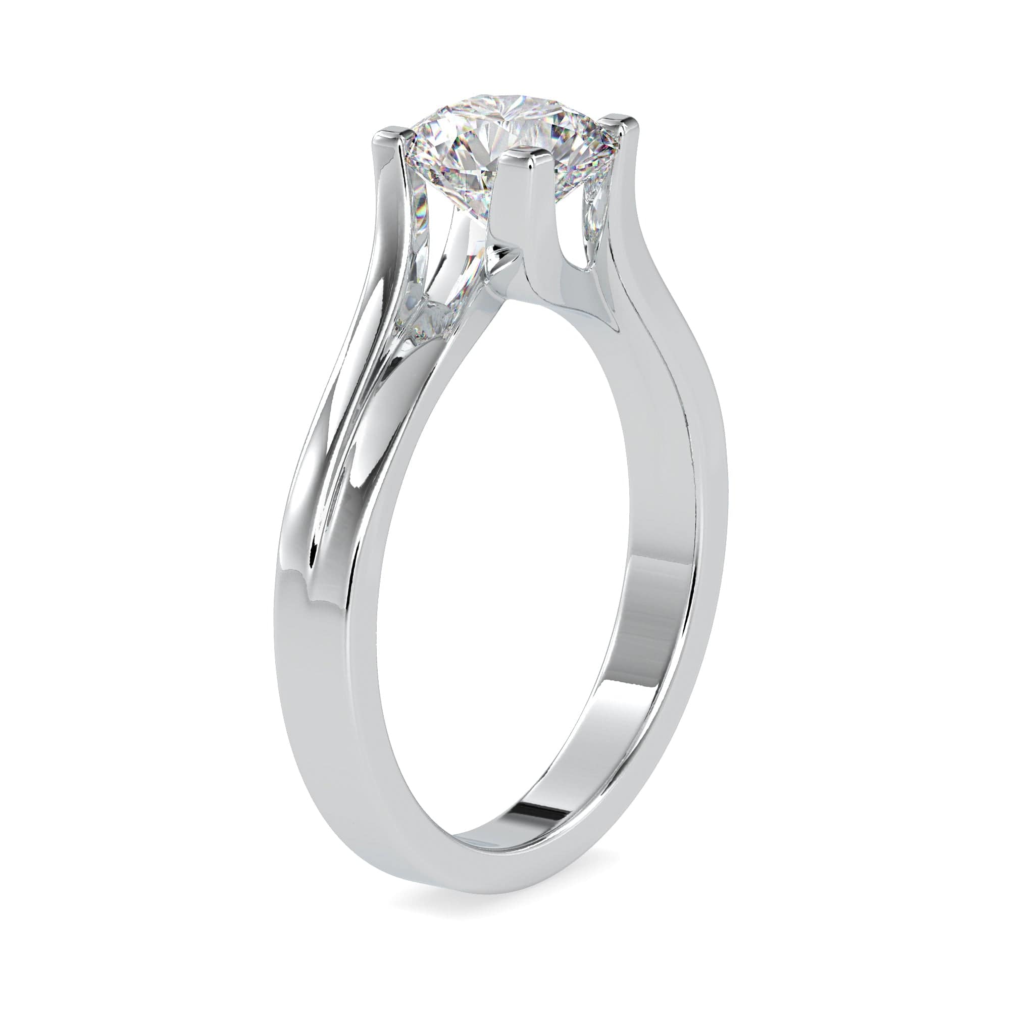 Jewelove™ Rings VS J / Women's Band only 1-Carat Solitaire Platinum Ring JL PT 0179-C