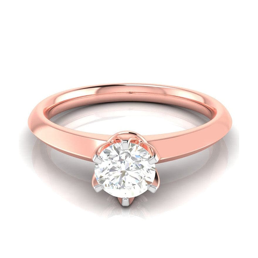 Jewelove™ Rings Women's Band only / VS J 1-Carat Solitaire Rose Gold Ring JL AU G 106R-C