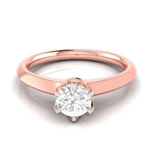 Jewelove™ Rings Women's Band only / VS J 1-Carat Solitaire Rose Gold Ring JL AU G 106R-C