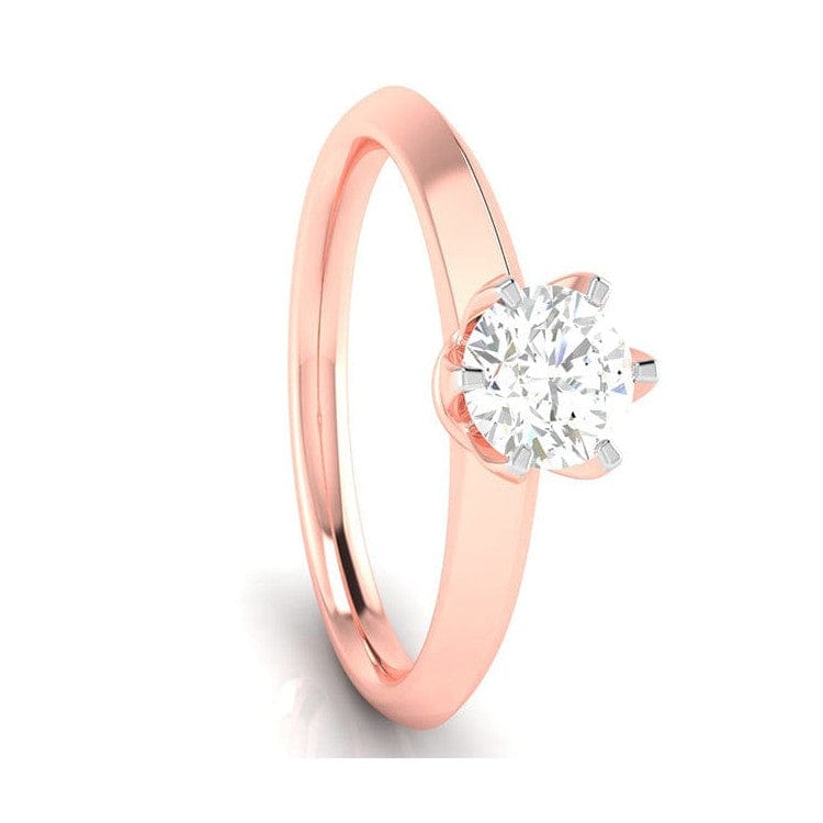 Jewelove™ Rings Women's Band only / VS J 1-Carat Solitaire Rose Gold Ring JL AU G 106R-C