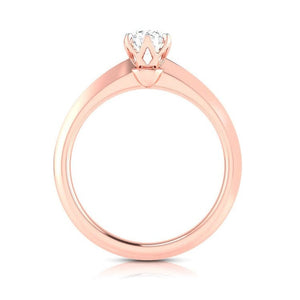 Jewelove™ Rings Women's Band only / VS J 1-Carat Solitaire Rose Gold Ring JL AU G 106R-C