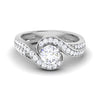 Jewelove™ Rings VS J / Women's Band only 1-Carat Solitaire Twisted Shank Diamond Platinum Ring JL PT RP RD 190-C