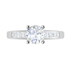 Jewelove™ Rings J VS / Women's Band only 1-Carat Solitaire with Princess cut Diamond Shank Platinum Ring JL PT RC PR 186-C