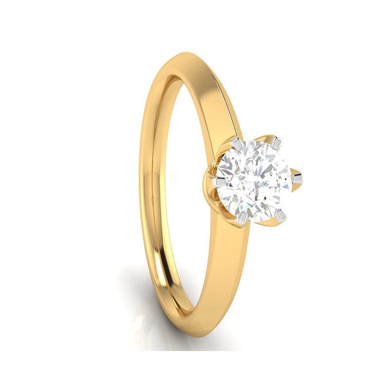 Jewelove™ Rings Women's Band only / VS J 1-Carat Solitaire Yellow Gold Ring JL AU G 106Y-C