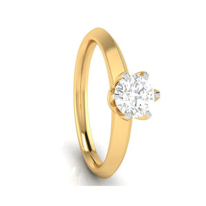 Jewelove™ Rings Women's Band only / VS J 1-Carat Solitaire Yellow Gold Ring JL AU G 106Y-C