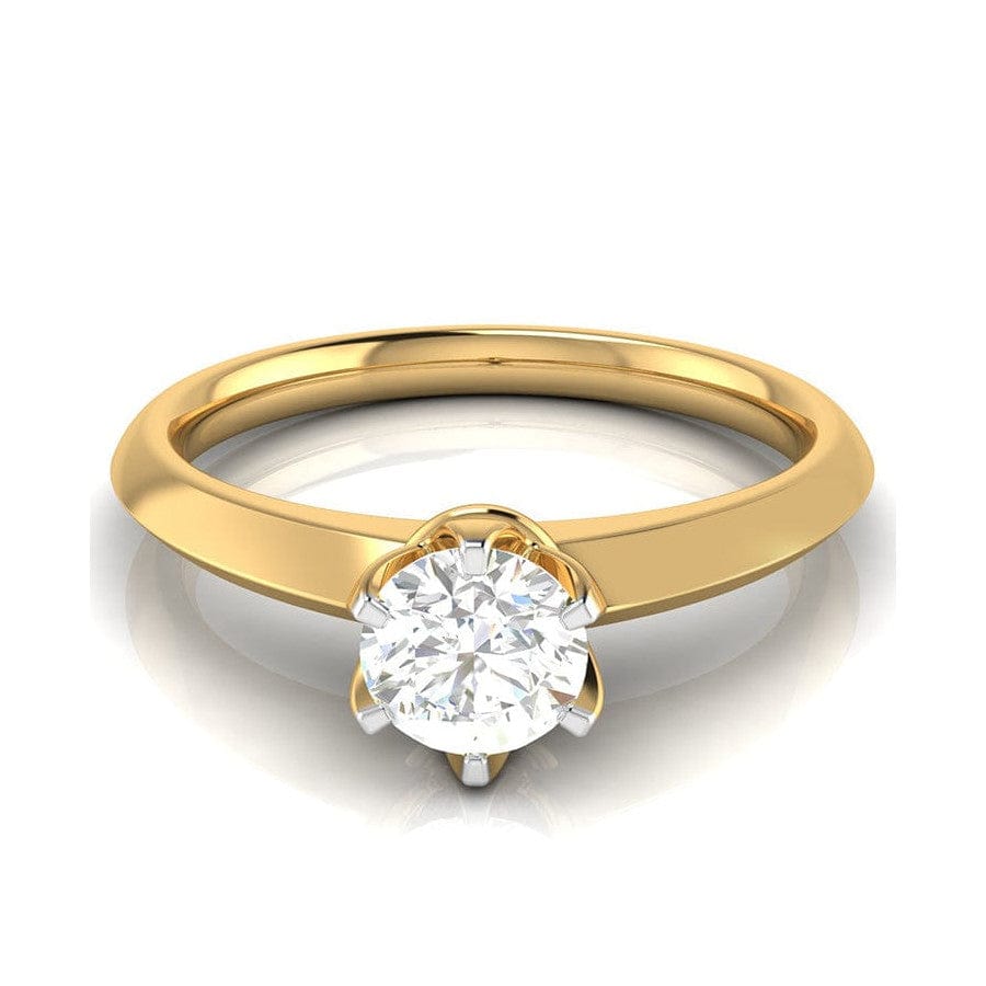 Jewelove™ Rings Women's Band only / VS J 1-Carat Solitaire Yellow Gold Ring JL AU G 106Y-C