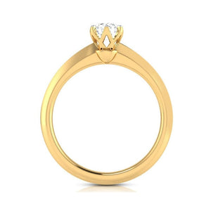 Jewelove™ Rings Women's Band only / VS J 1-Carat Solitaire Yellow Gold Ring JL AU G 106Y-C