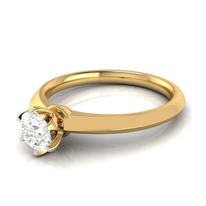 Jewelove™ Rings Women's Band only / VS J 1-Carat Solitaire Yellow Gold Ring JL AU G 106Y-C