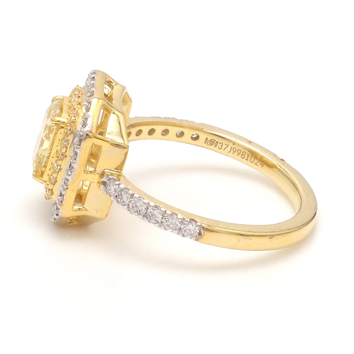 Jewelove™ Rings 1-Carat Yellow Diamond Solitaire 18K Yellow Gold Diamond Ring JL AU 132