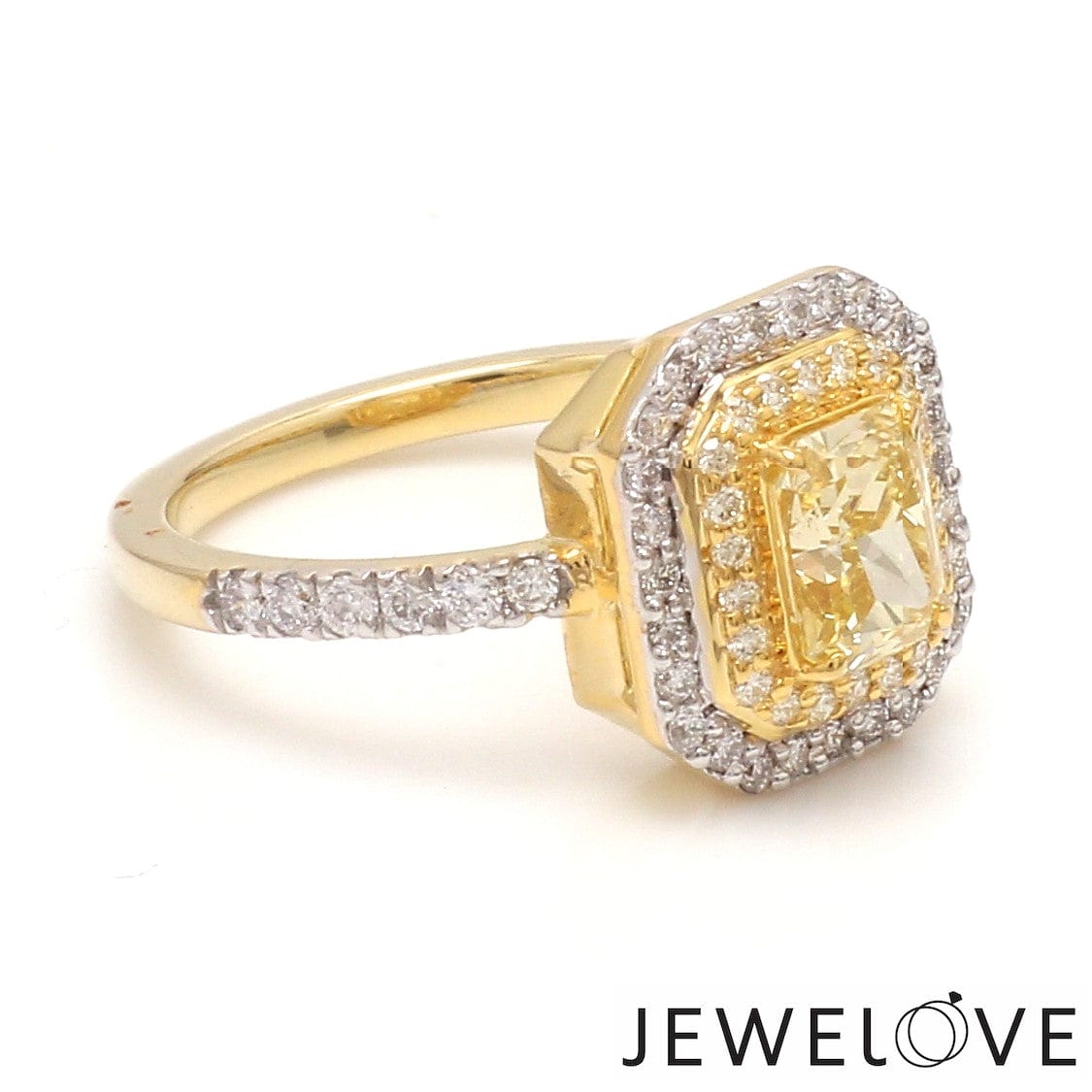 Jewelove™ Rings 1-Carat Yellow Diamond Solitaire 18K Yellow Gold Diamond Ring JL AU 132