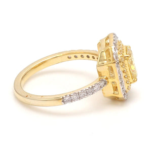 Jewelove™ Rings 1-Carat Yellow Diamond Solitaire 18K Yellow Gold Diamond Ring JL AU 132