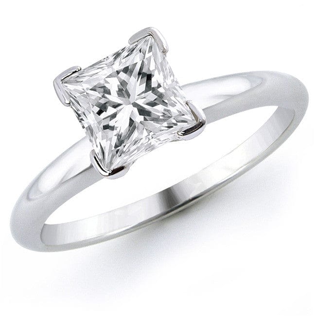 1 ct. Princess Cut Solitaire Platinum Ring with 4 Prongs JL PT 440-Z