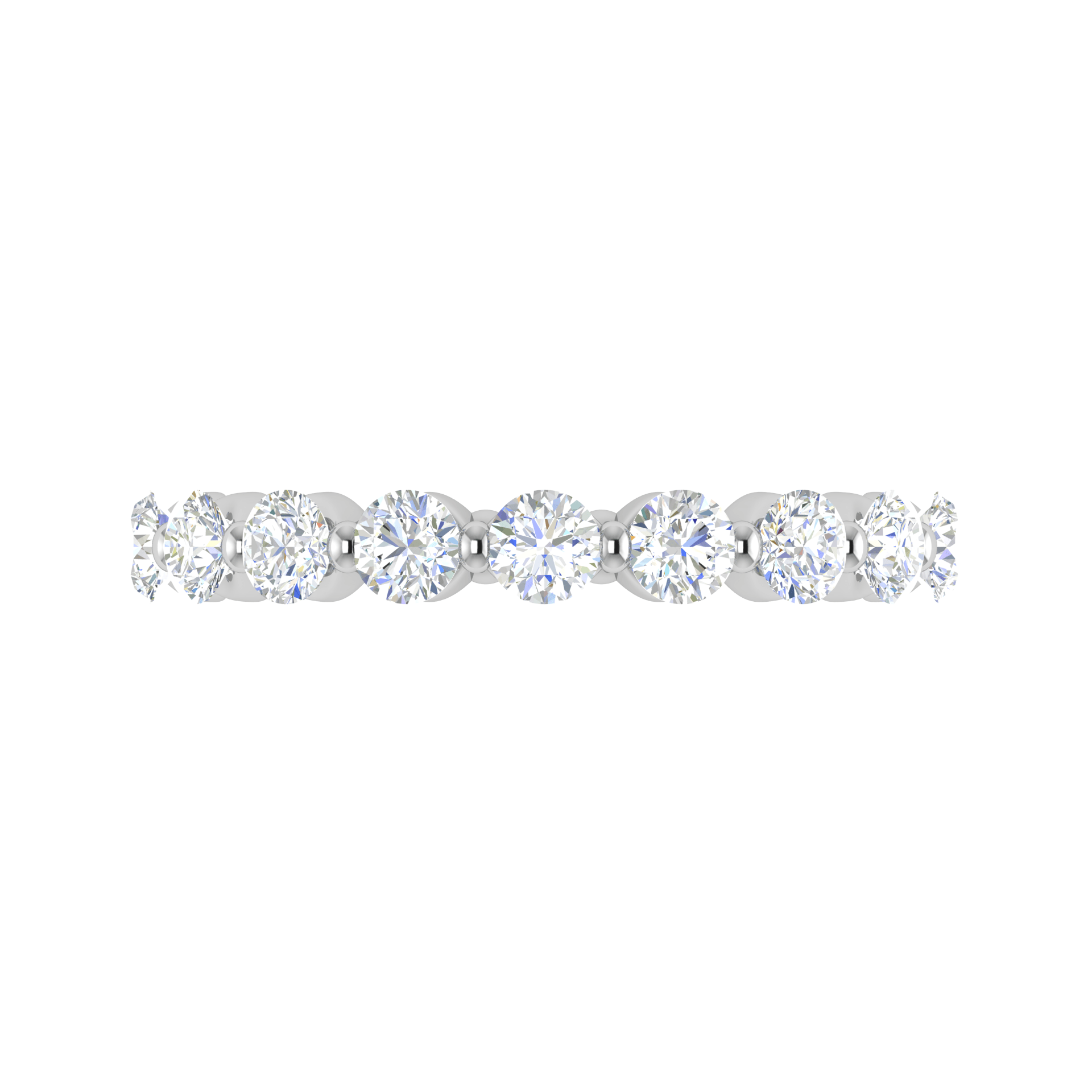 Jewelove™ Rings 10-Pointer Full Eternity Platinum Ring With Diamonds for Women JL PT ET RD 115