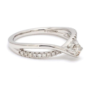 Jewelove™ Rings 15-Pointer Platinum Solitaire Ring with a Twist JL PT 675