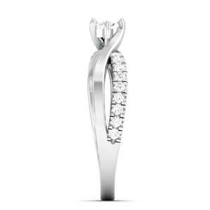 Jewelove™ Rings 15-Pointer Platinum Solitaire Ring with a Twist JL PT 675