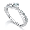 Jewelove™ Rings 15-Pointer Platinum Solitaire Ring with a Twist JL PT 675