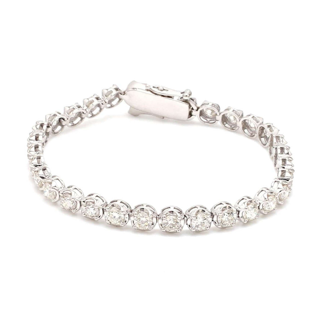 Jewelove™ Bangles & Bracelets Single / SI IJ 18-Pointer Diamond Tennis Bracelet 18K White Gold JL AU 755