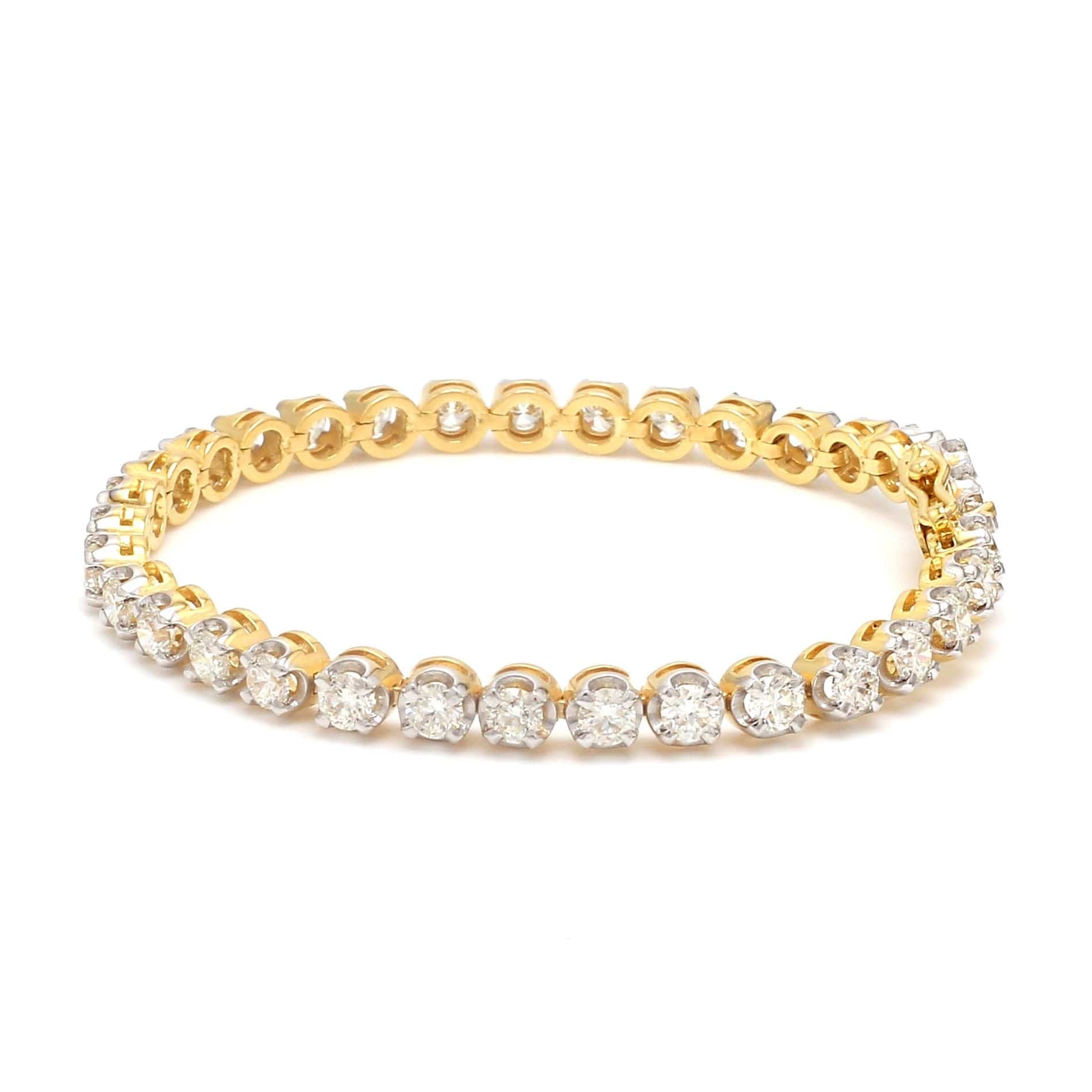 Jewelove™ Bangles & Bracelets Single / SI IJ 18-Pointer Diamond Tennis Bracelet 18K White Gold JL AU 755