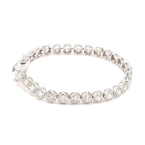 Jewelove™ Bangles & Bracelets Single / SI IJ 18-Pointer Diamond Tennis Bracelet 18K White Gold JL AU 755