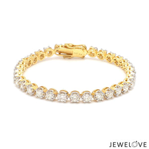 Jewelove™ Bangles & Bracelets Single / SI IJ 18-Pointer Diamond Tennis Bracelet 18K White Gold JL AU 755