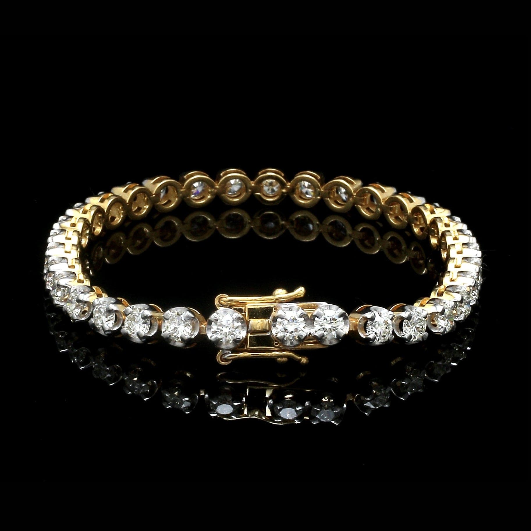 Jewelove™ Bangles & Bracelets Single / SI IJ 18-Pointer Diamond Tennis Bracelet 18K White Gold JL AU 755