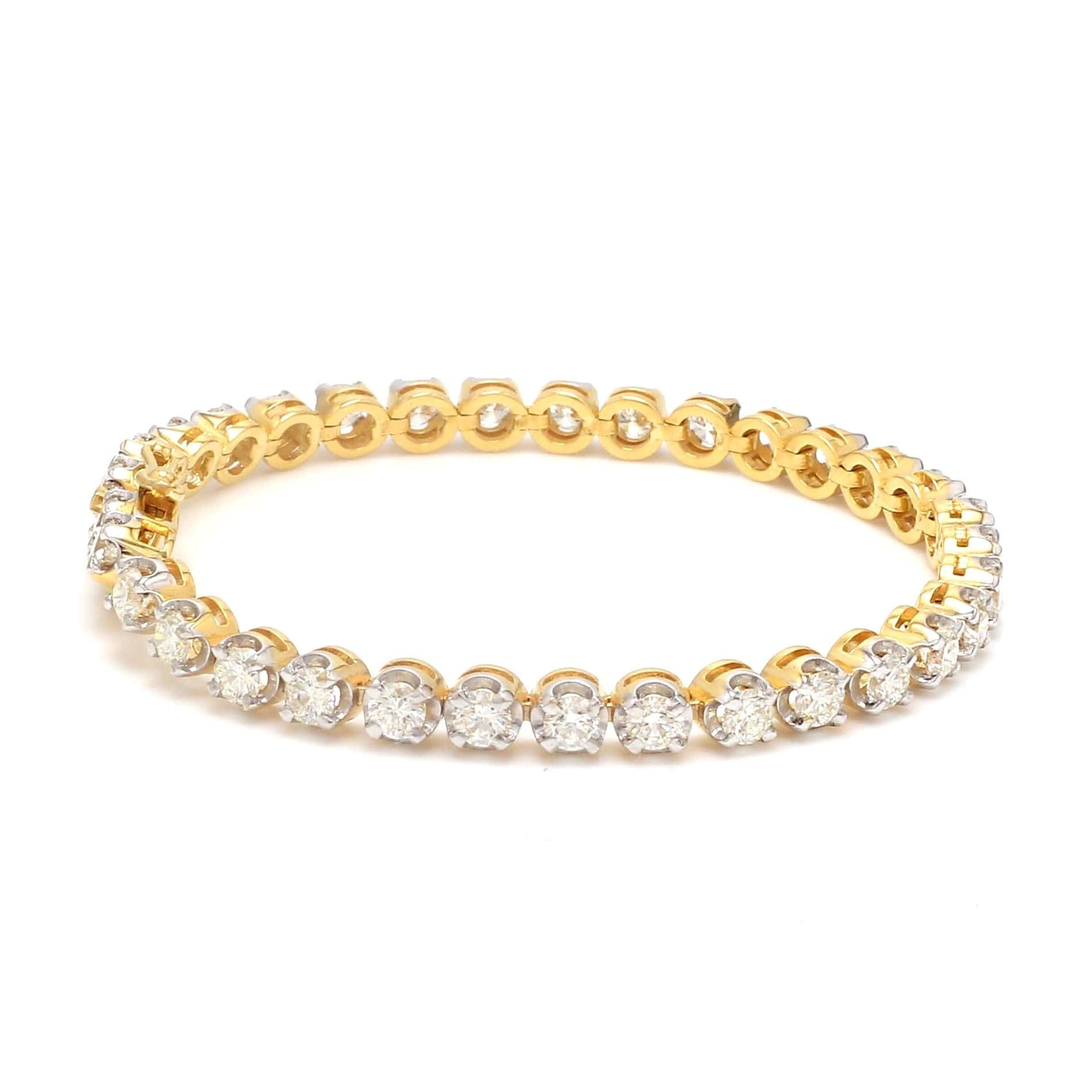 Jewelove™ Bangles & Bracelets Single / SI IJ 18-Pointer Diamond Tennis Bracelet 18K White Gold JL AU 755