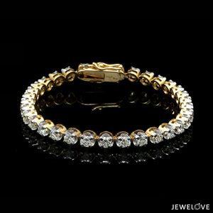 Jewelove™ Bangles & Bracelets Single / SI IJ 18-Pointer Diamond Tennis Bracelet 18K White Gold JL AU 755