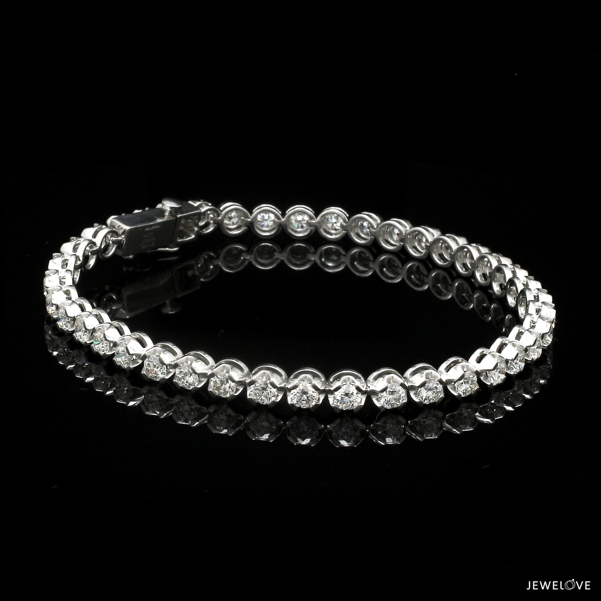 Jewelove™ Bangles & Bracelets 6.5 inches / SI IJ 18-Pointer Diamond Tennis Bracelet JL PTB 755