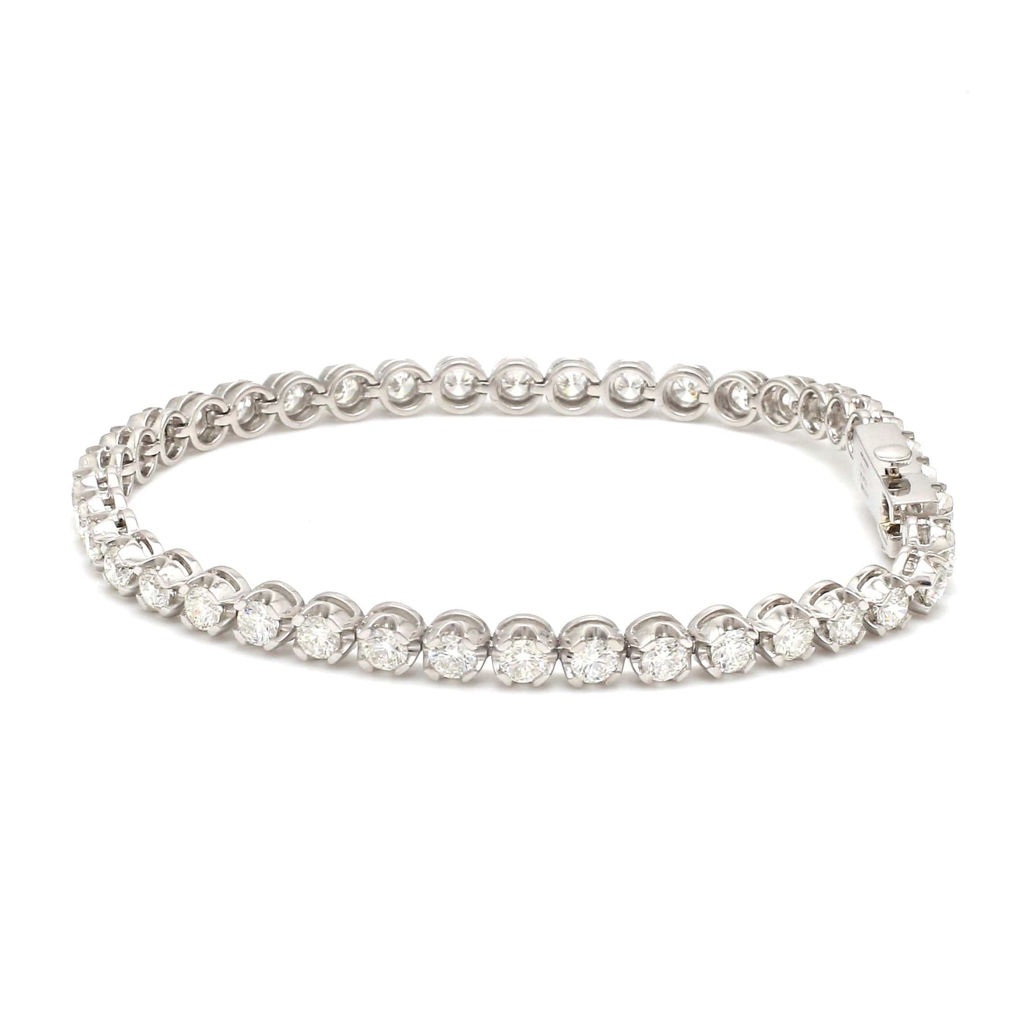 Jewelove™ Bangles & Bracelets 6.5 inches / SI IJ 18-Pointer Diamond Tennis Bracelet JL PTB 755